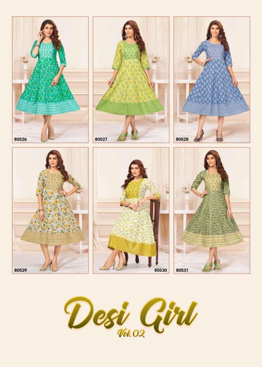 Mayra Desi Girl Vol 2 Cotton Kurti 6 pcs Catalogue
