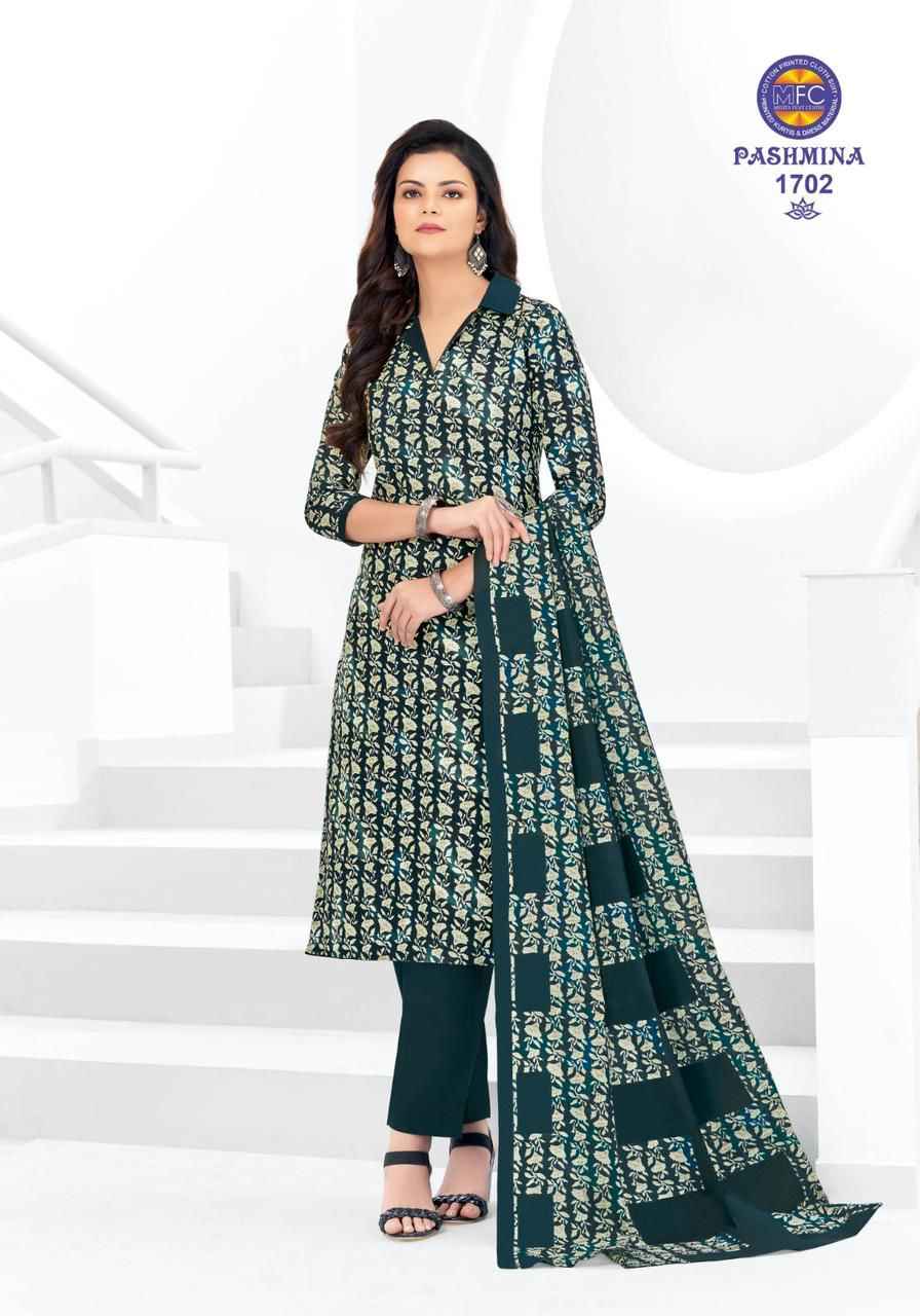 MFC Pashmina Vol-17 Cotton Dress Material (12 pcs Catalogue)