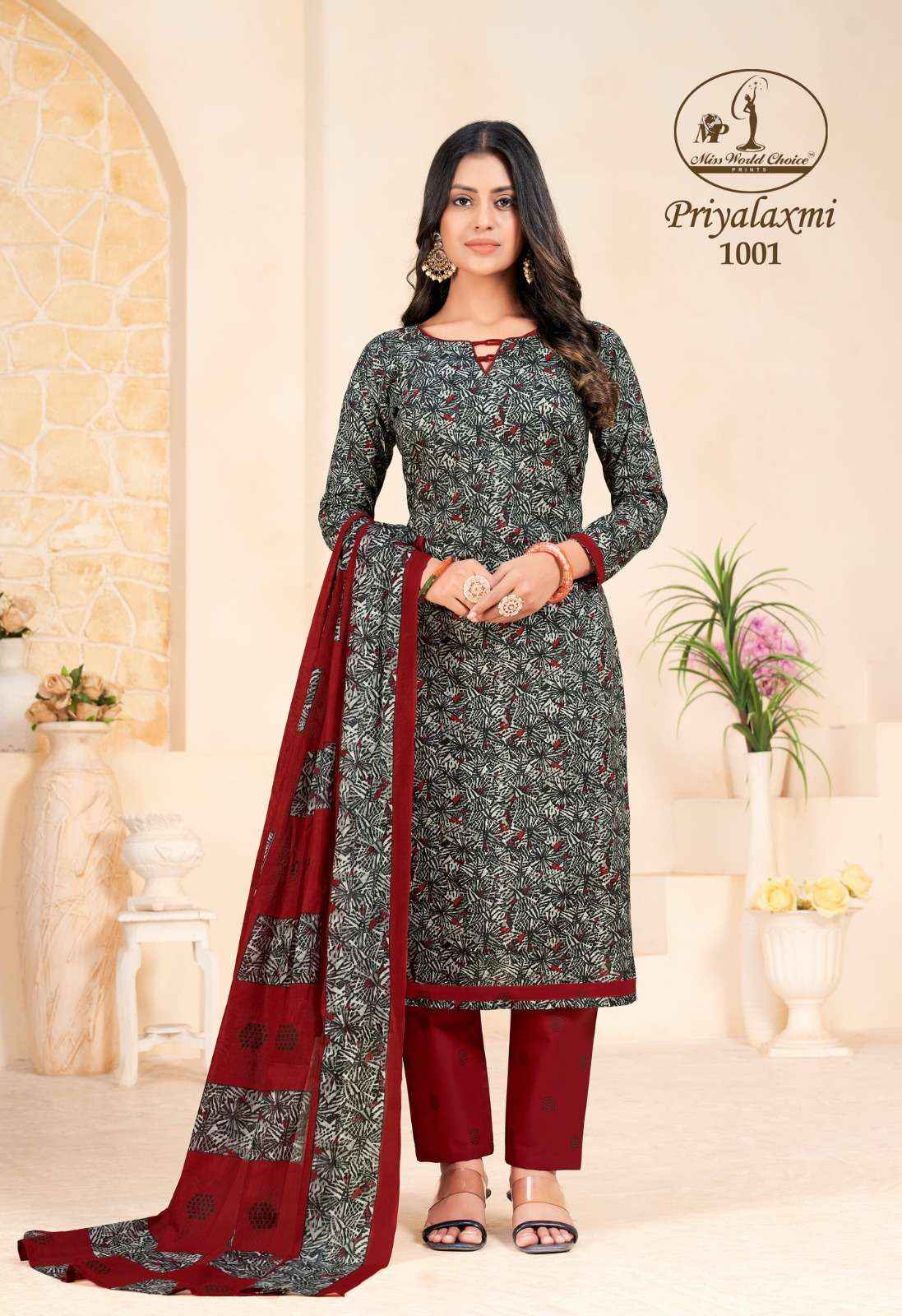 Miss World Choice Priyalaxmi Vol 1 Cotton Dress Material Wholesale