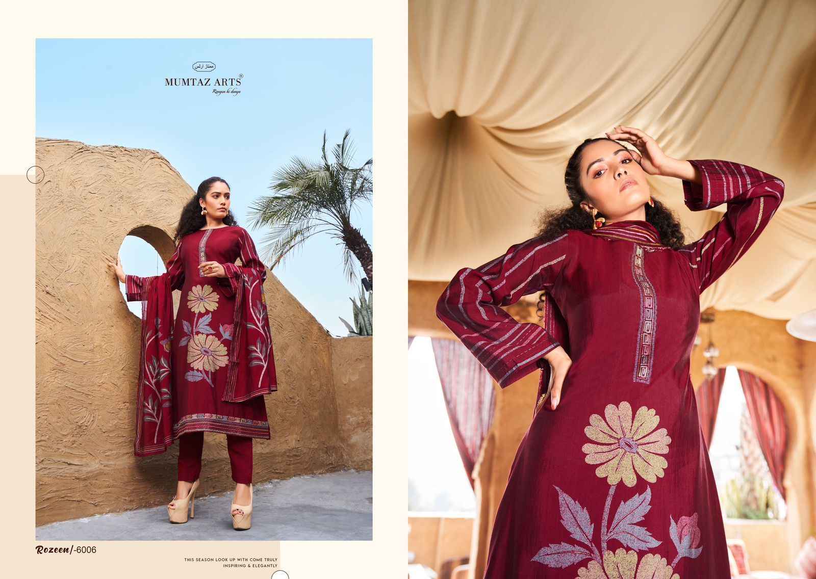 Mumtaz Arts Rozeen Viscose Dress Material 6 pcs Catalogue