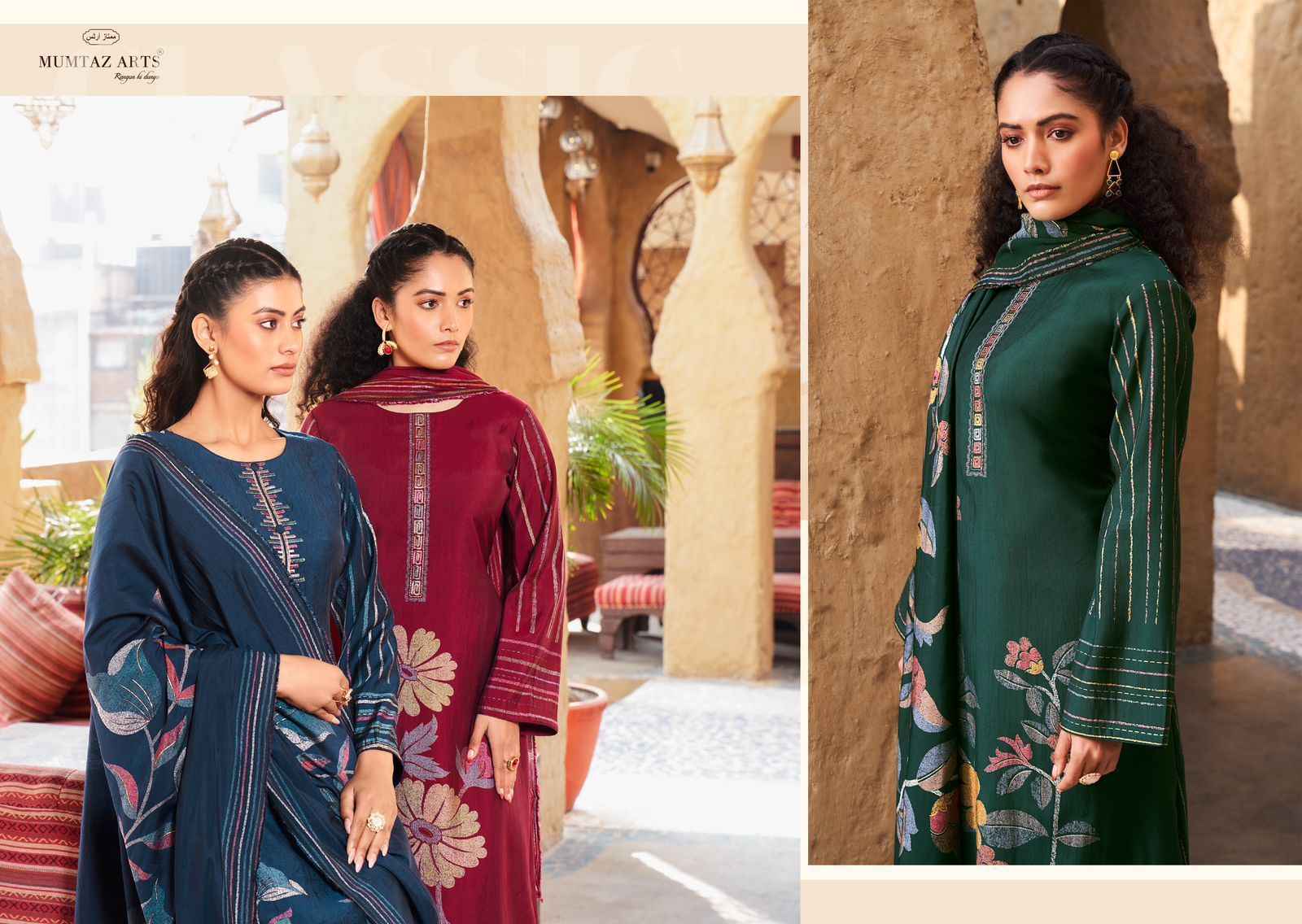 Mumtaz Arts Rozeen Viscose Dress Material 6 pcs Catalogue
