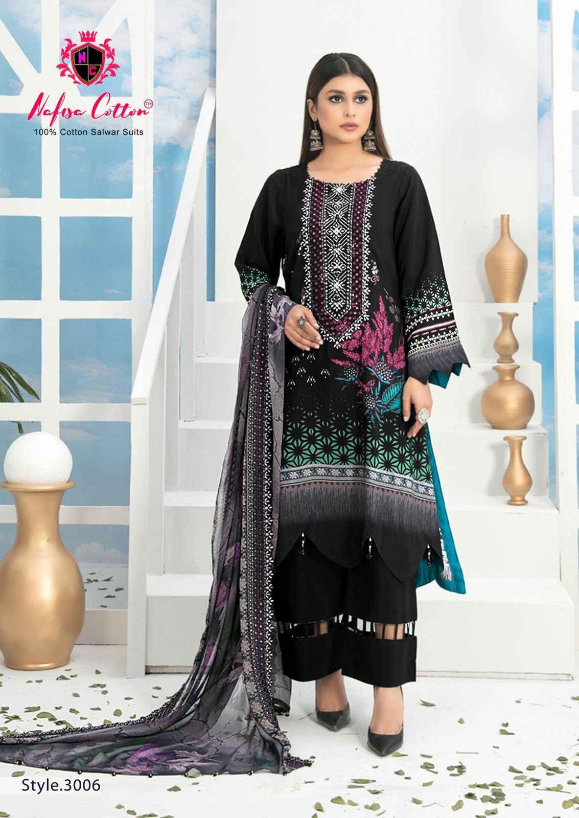 Nafisa Cotton Andaaz Karachi Vol 3 Cotton Dress Material (6 Pc Catalog)