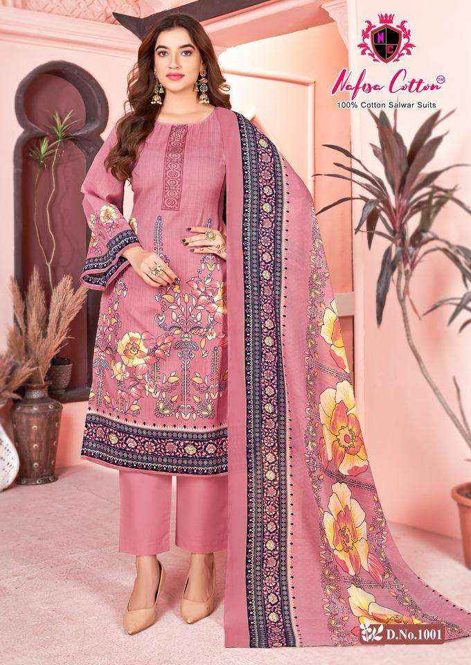 Nafisa Cotton Mahek Karachi Suits Cotton Dress Material 10 pcs Catalogue