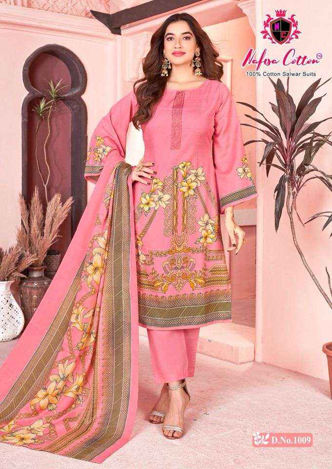 Nafisa Cotton Mahek Karachi Suits Cotton Dress Material 10 pcs Catalogue