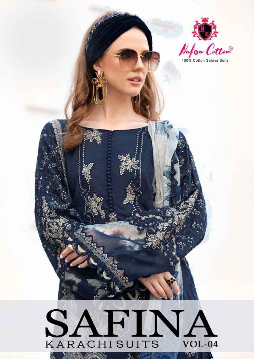 Nafisa Cotton Safina Vol 4 Cotton Dress Material 6 pcs Catalogue