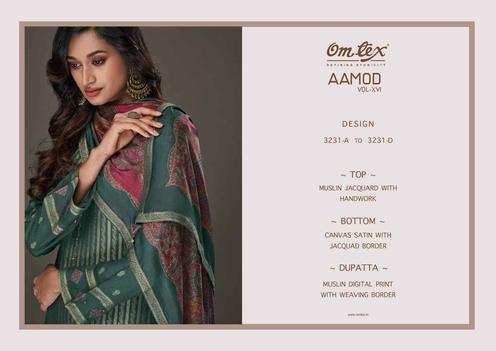 Omtex Aamod  Vol-XVI Pashmina Dress Material (4 Pc Catalog)