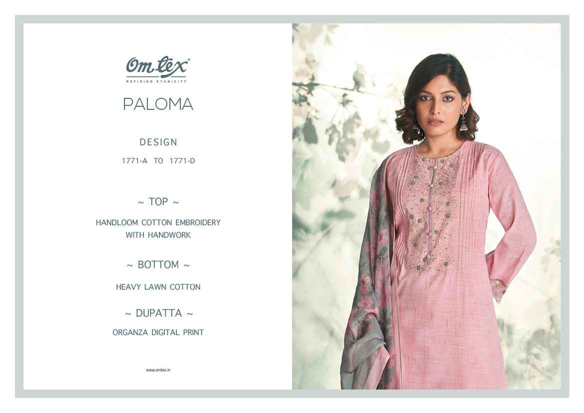 Omtex Paloma Handloom Cotton Dress Material (4 Pc Catalog)
