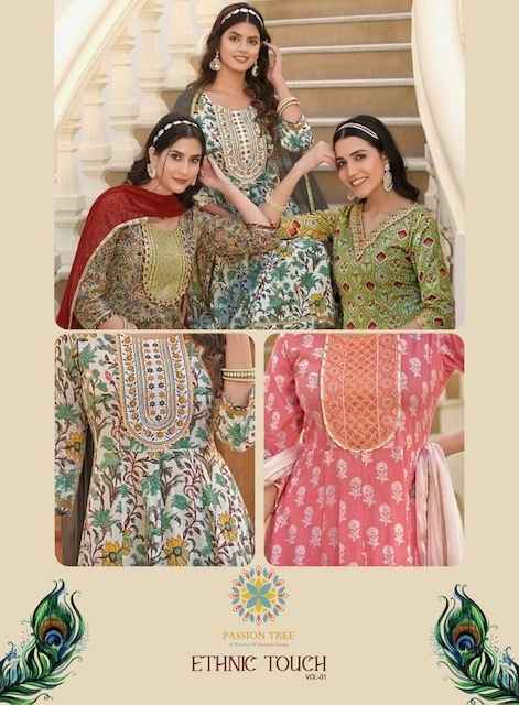 Passion Tree Ethnic Touch Vol 1 Cotton Kurti Combo 8 pcs Catalogue