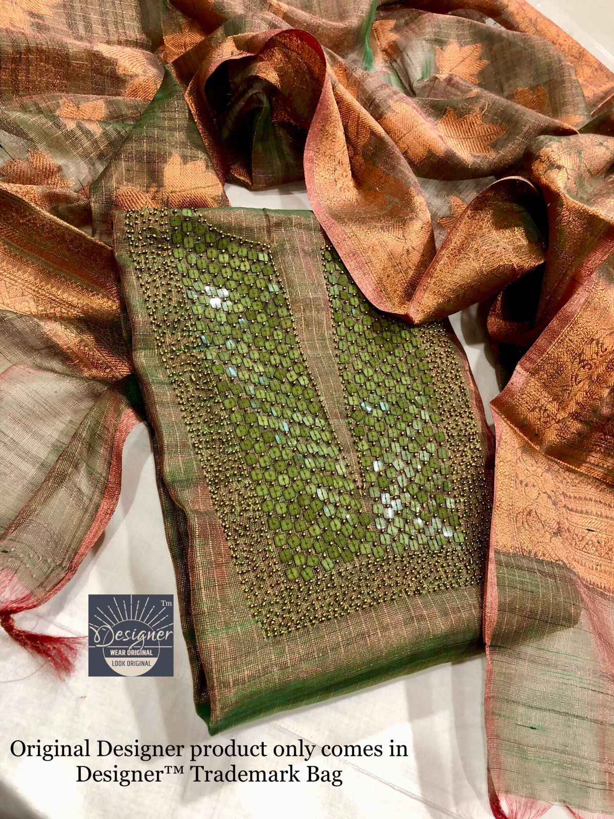Pure Tissue Silk Non Catalog Dress Material (4 Pc Catalog)
