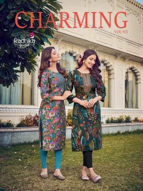 Radhika Lifestyle Charming Vol 3 Modal Kurti 8 pcs Catalogue