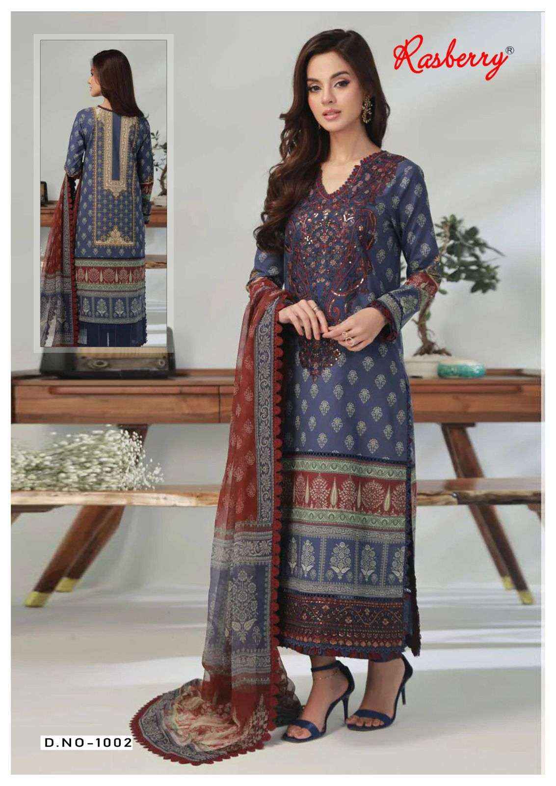 Rasberry Kesar Karachi Vol-1 Cotton Dress Material 6 pcs Catalogue