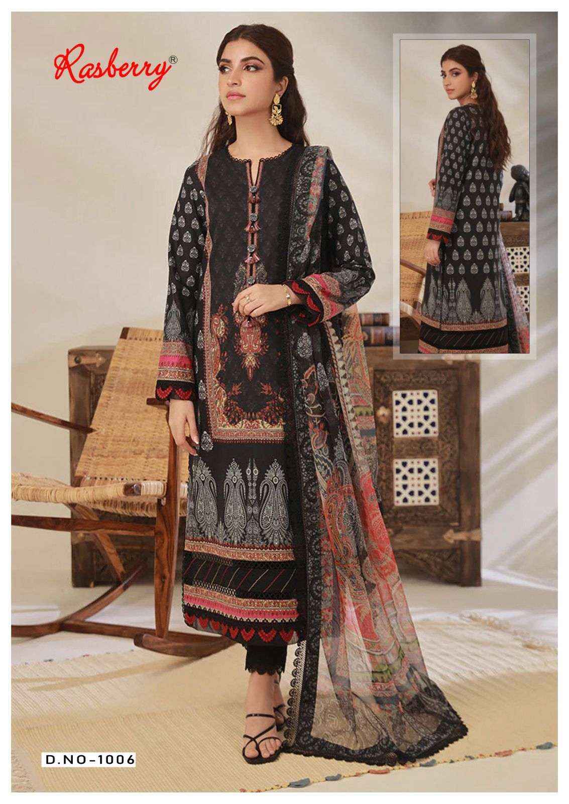 Rasberry Kesar Karachi Vol-1 Cotton Dress Material 6 pcs Catalogue