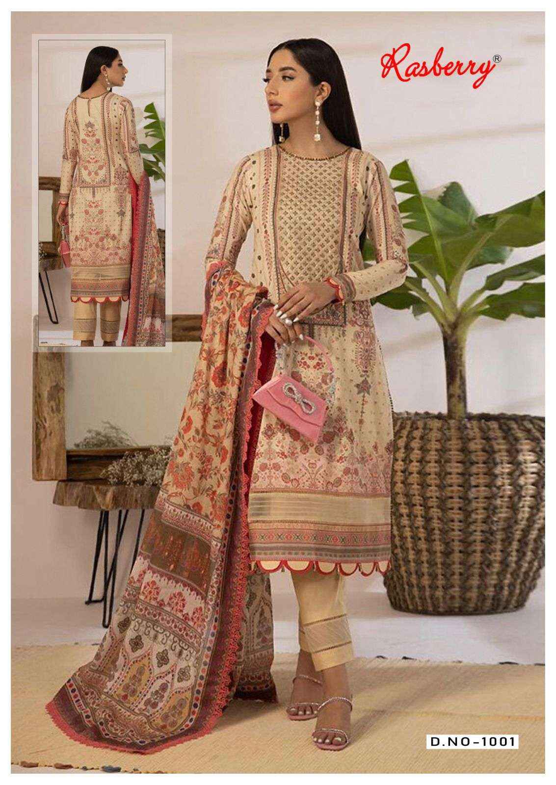 Rasberry Kesar Karachi Vol-1 Cotton Dress Material 6 pcs Catalogue