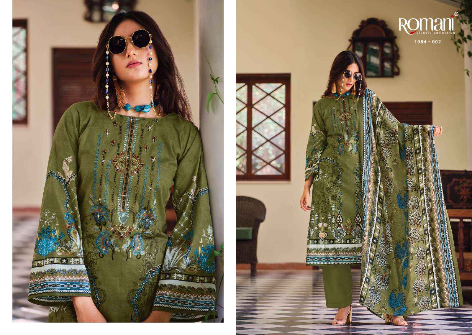 Romani Aarzu Cotton Dress Material 10 pcs Catalogue