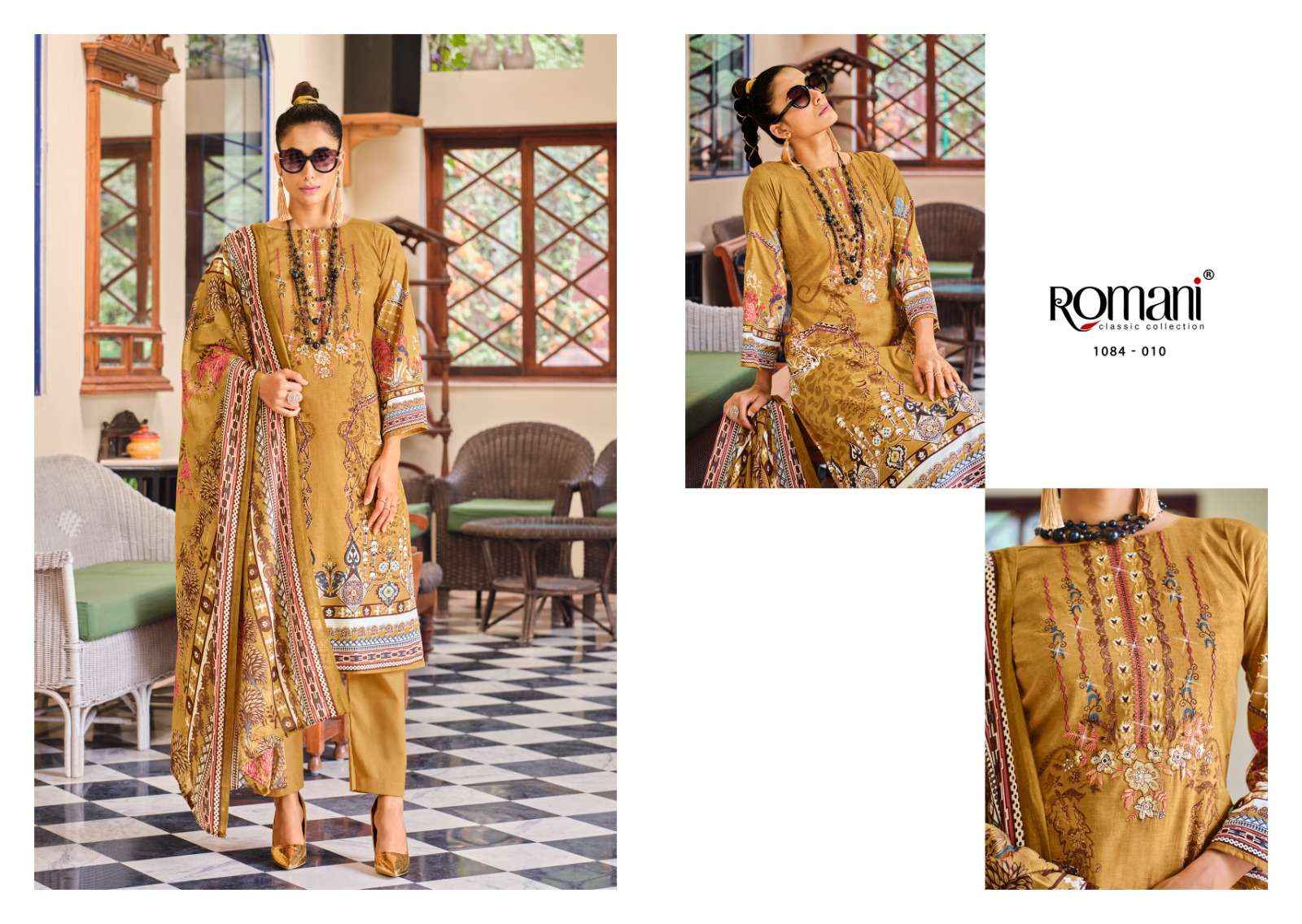 Romani Aarzu Cotton Dress Material 10 pcs Catalogue