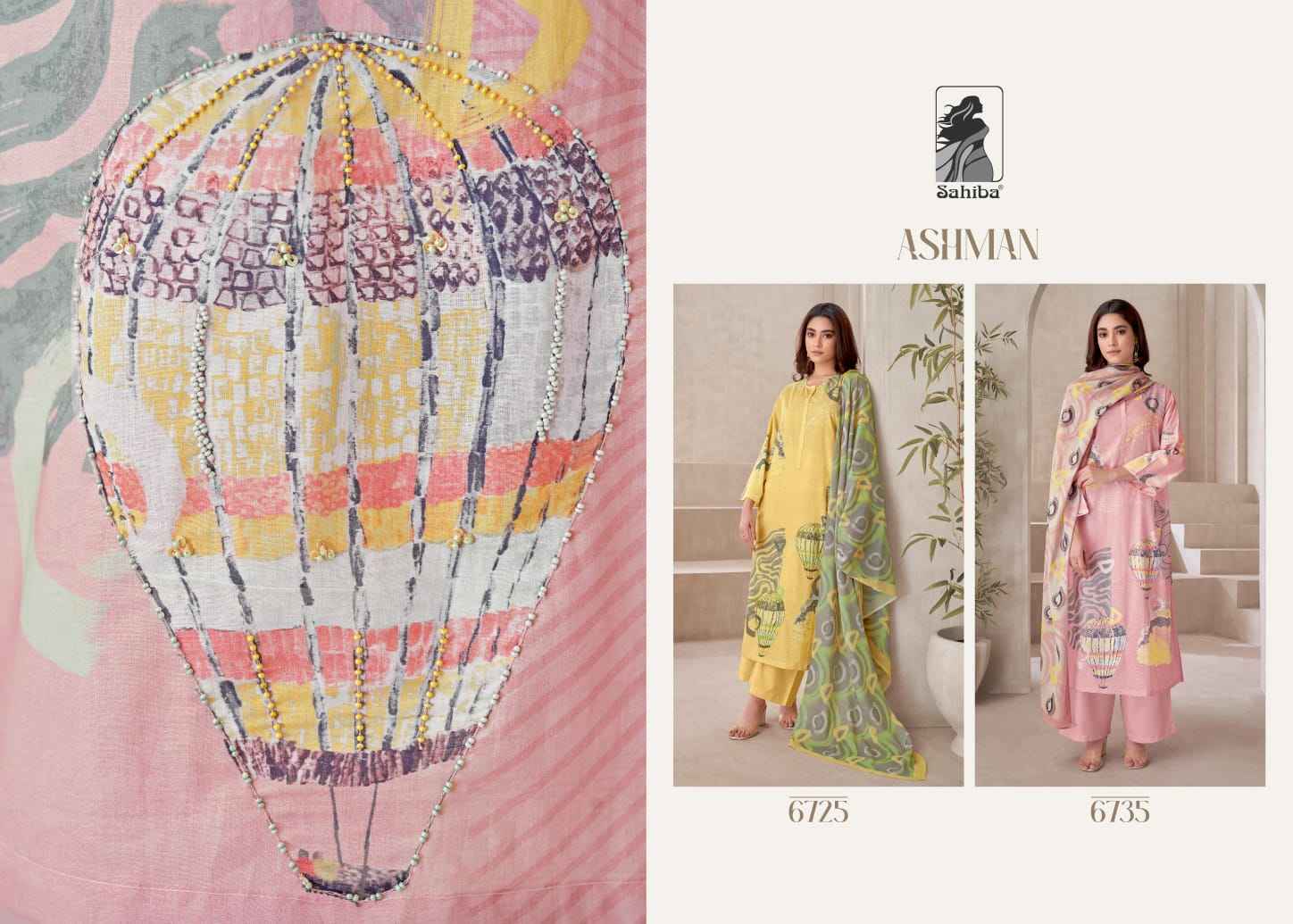 Sahiba Ashman Moscos Cotton Dress Material (2 Pc Catalog)