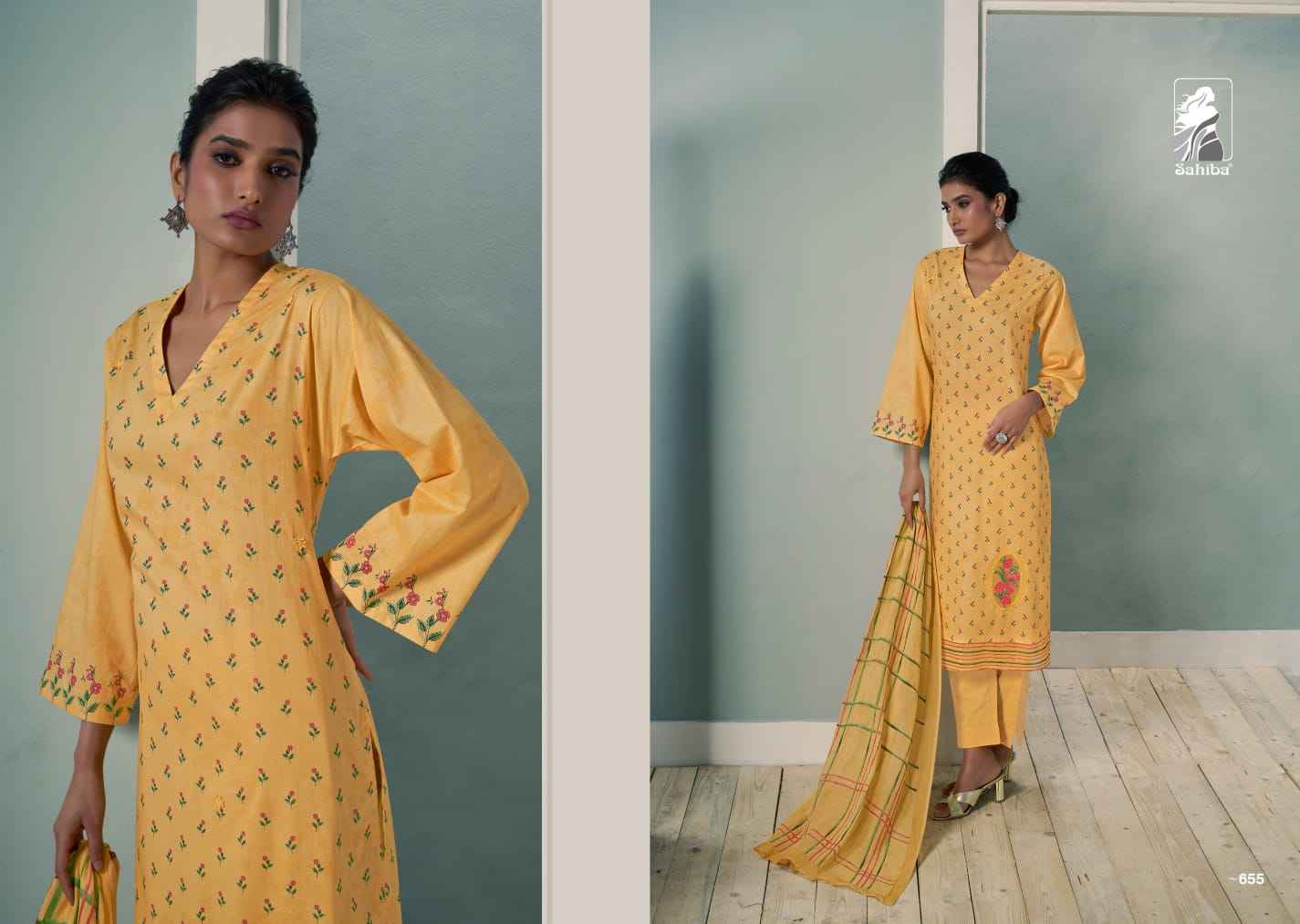 Sahiba Pushp Pure Cotton Lawn Print Dress Material (3 Pc Catalog)