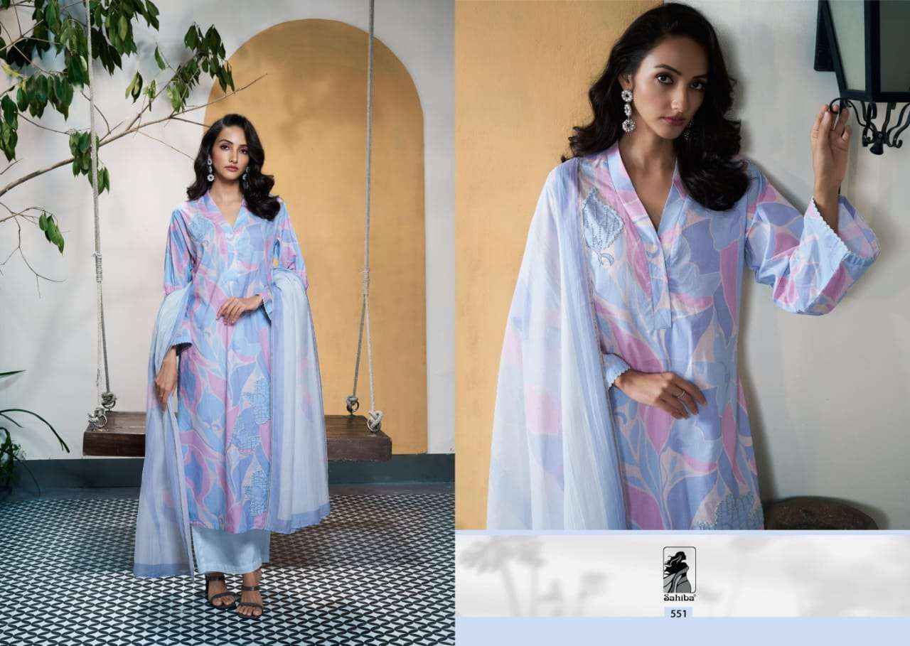 Sahiba Raha Cotton Dress Material 3 pcs Catalogue
