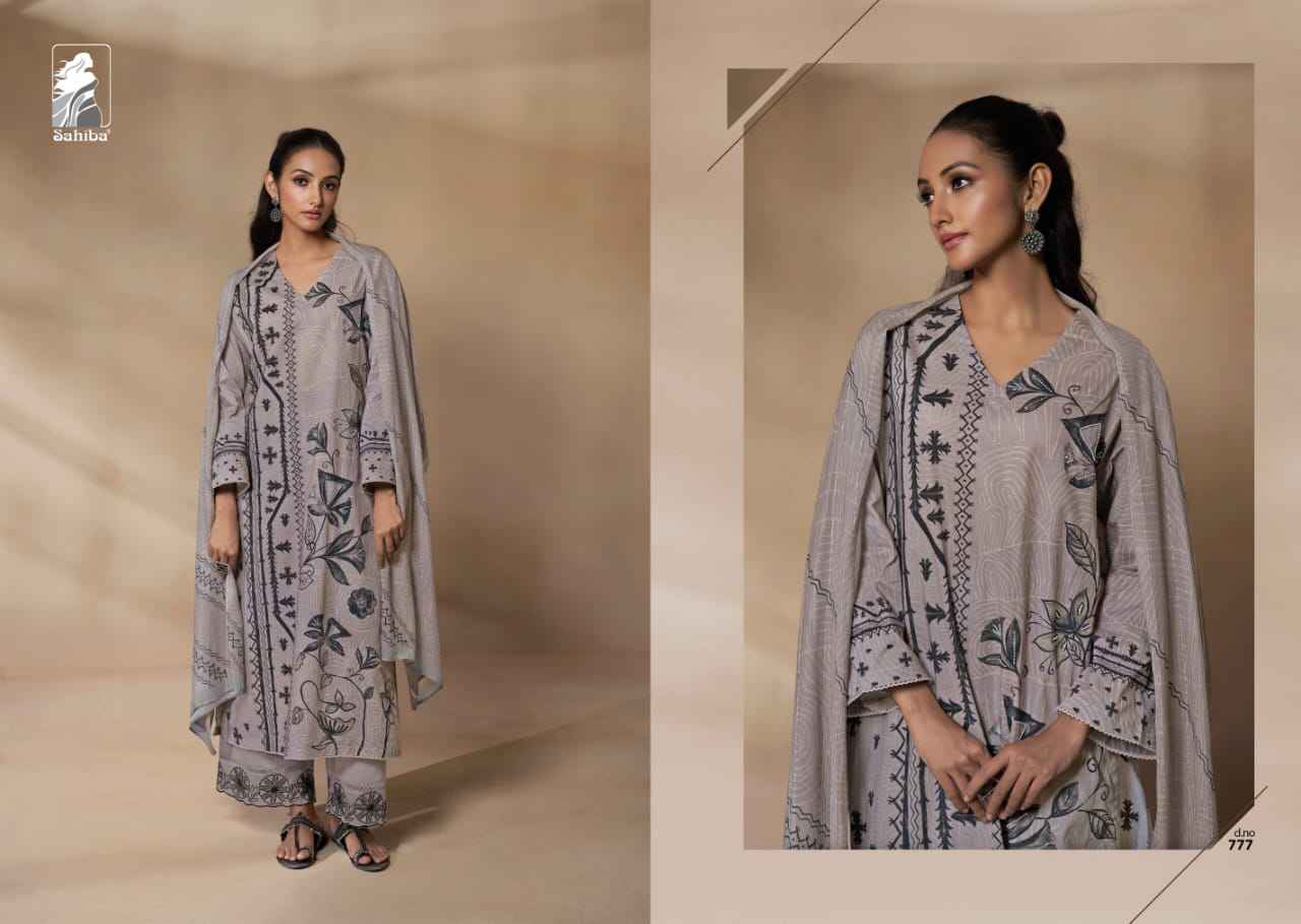 Sahiba Tribal Arts Moscos Cotton Dress Material (6 Pc Catalog)