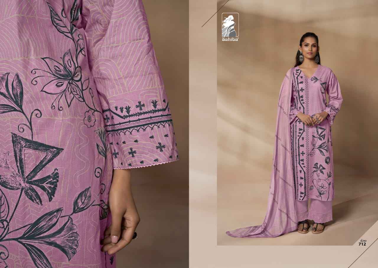 Sahiba Tribal Arts Moscos Cotton Dress Material (6 Pc Catalog)