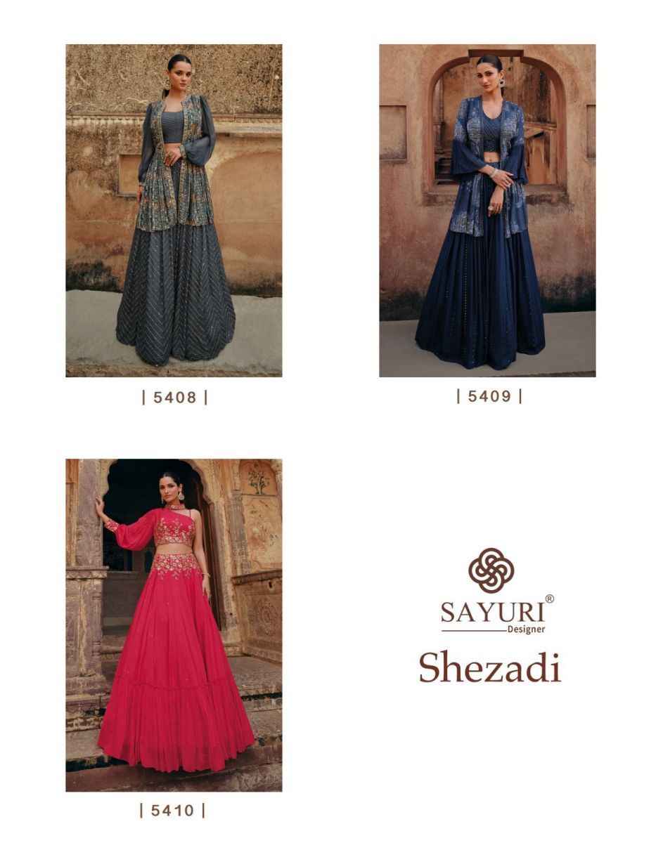 Sayuri Designer Shezadi Readymade Chinon Silk Dress 3 pcs Catalogue