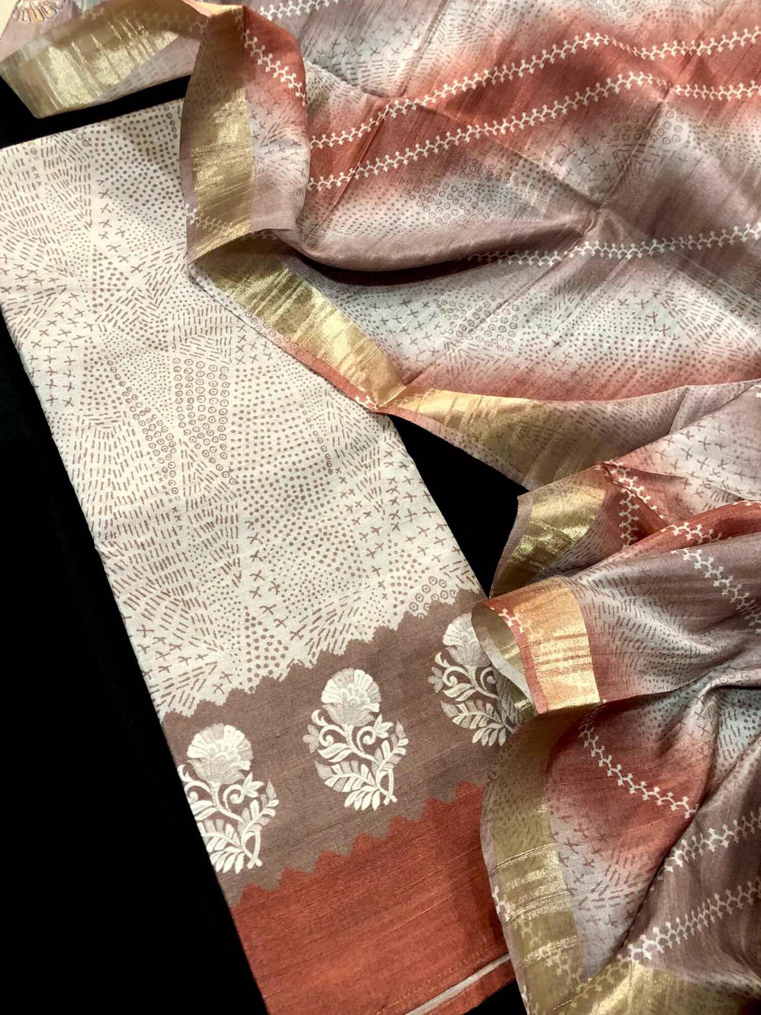 Semi Silk Top Non Catalog Dress Material (4 Pc Catalog)