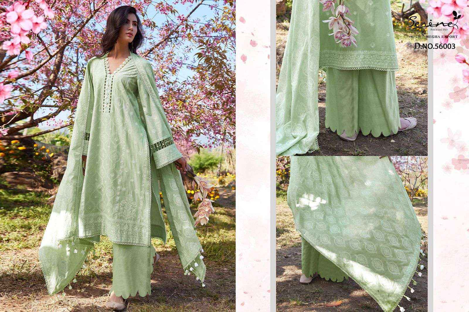 Serine Lawnkari Lawn Cotton Dress Material 5 pcs Catalogue