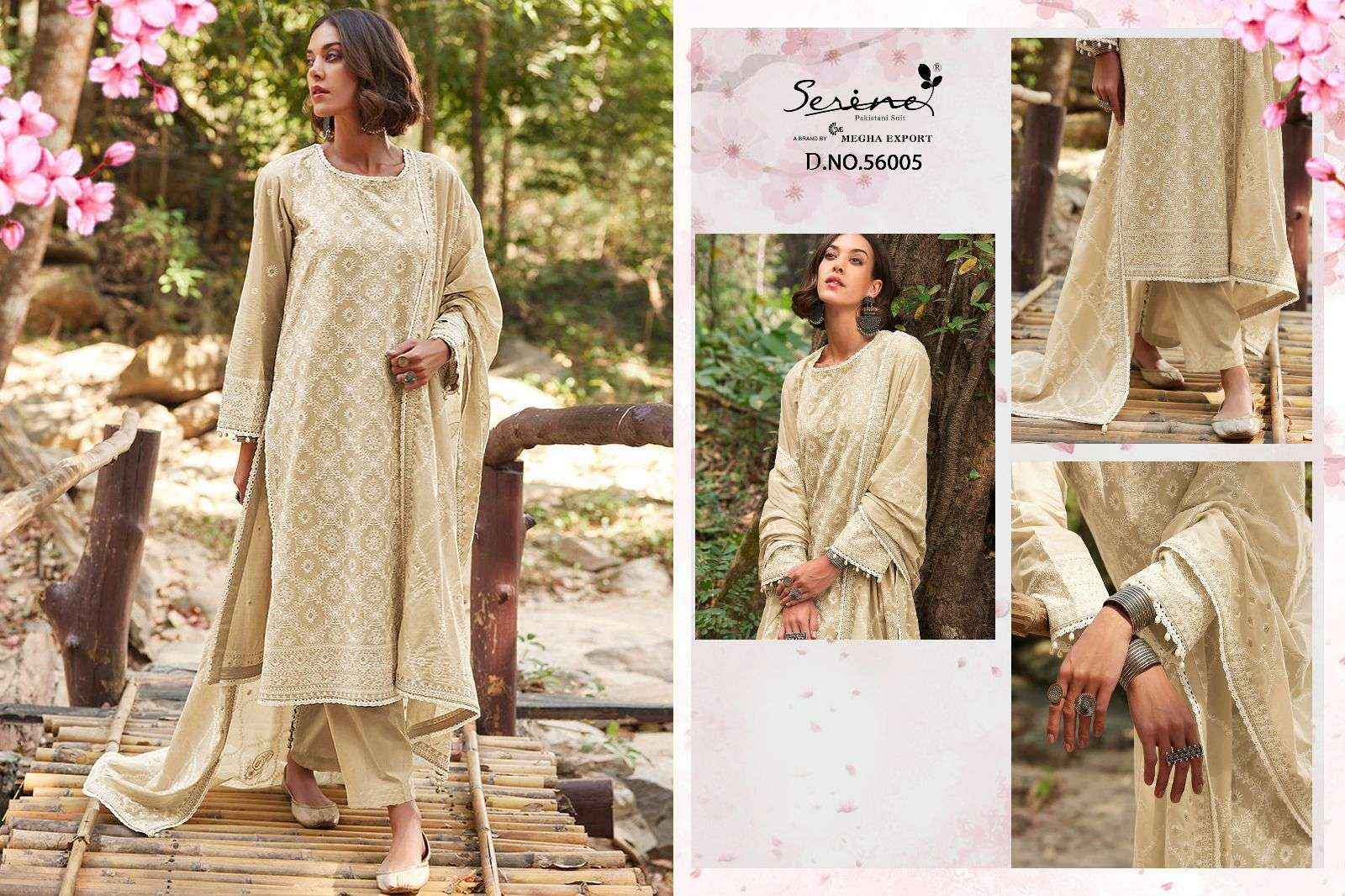 Serine Lawnkari Lawn Cotton Dress Material 5 pcs Catalogue