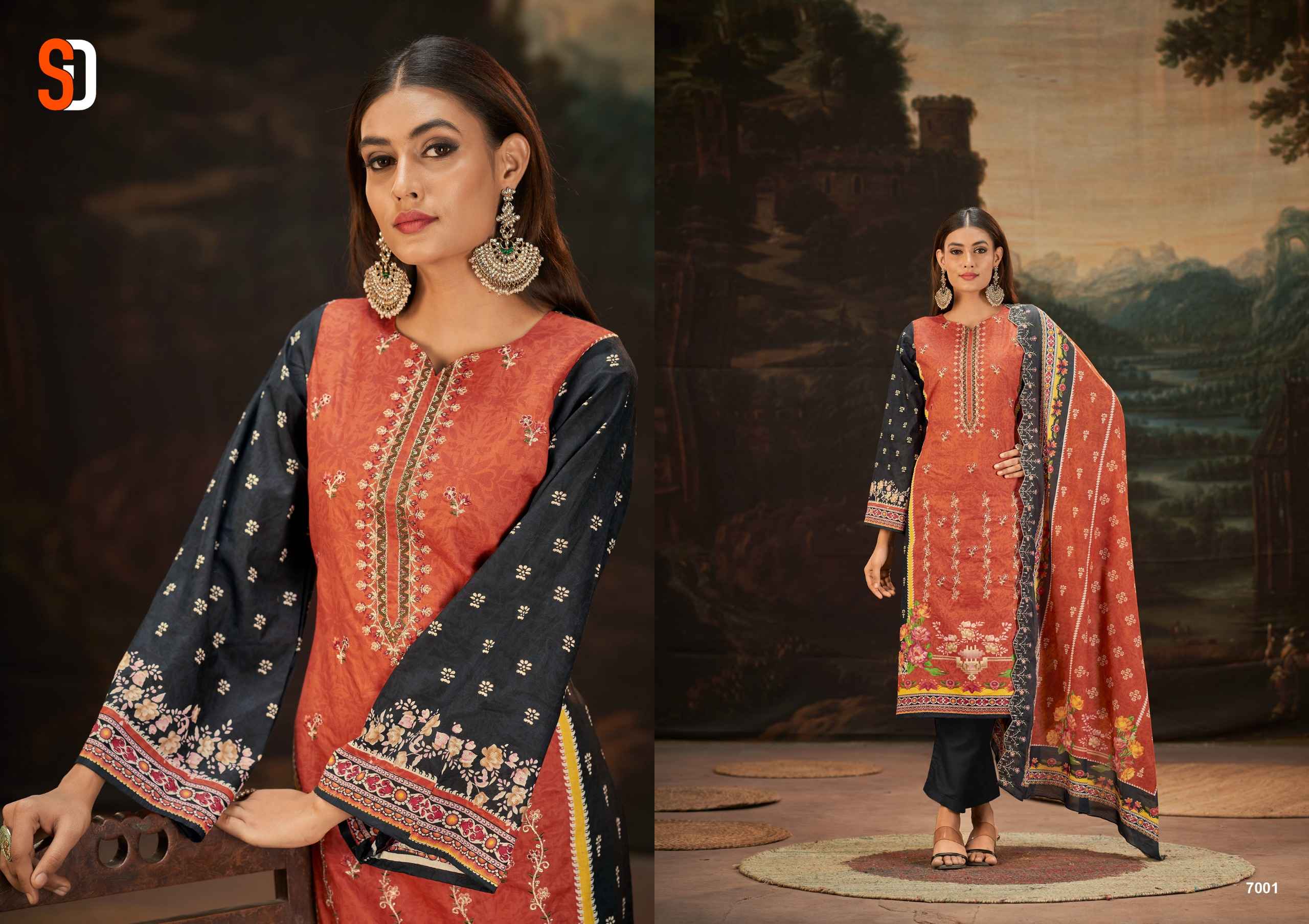 Shraddha Designer Bin Saeed Lawn Collection Vol-7 Cotton Dress Material (8 pcs Catalogue)