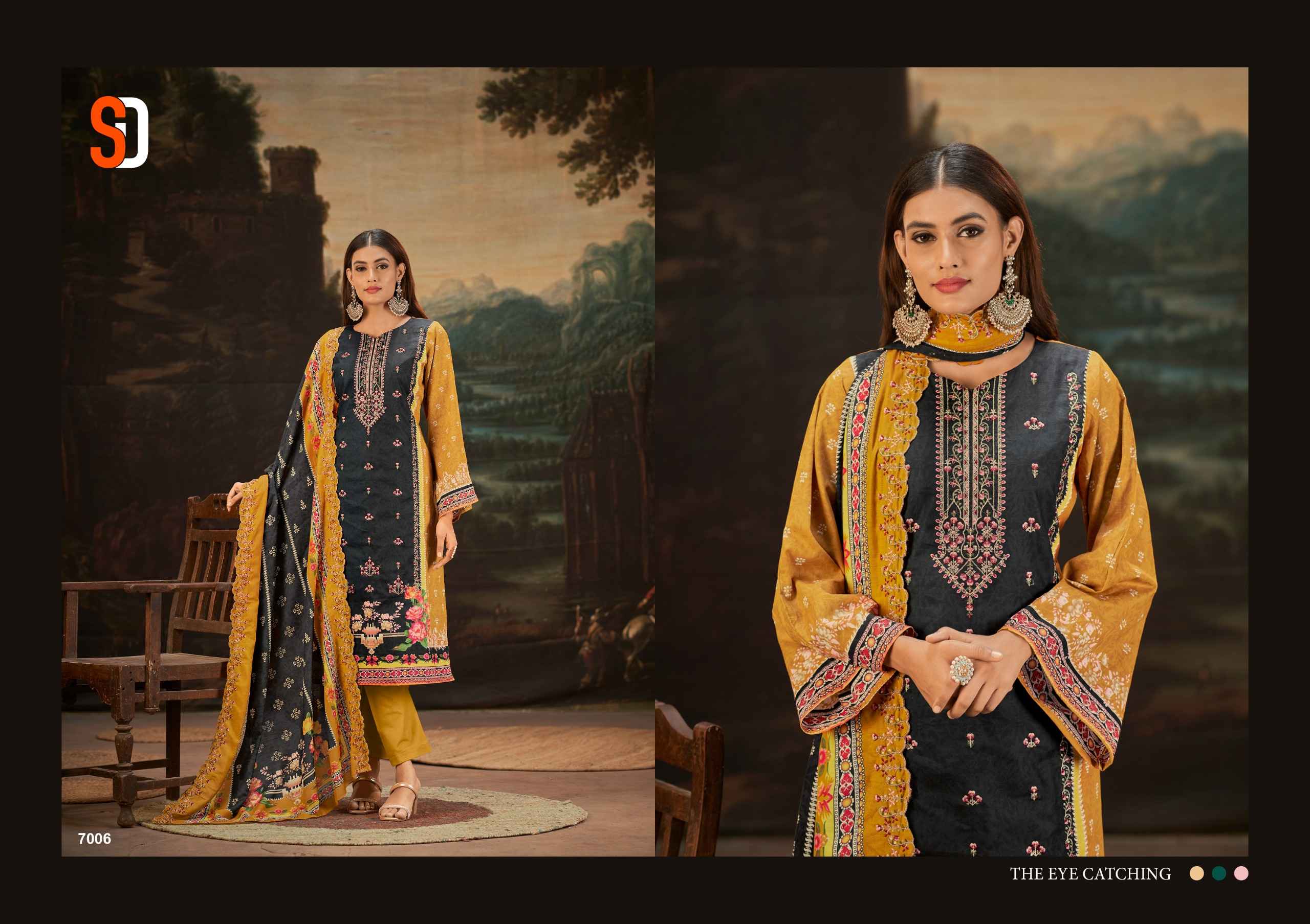 Shraddha Designer Bin Saeed Lawn Collection Vol-7 Cotton Dress Material (8 pcs Catalogue)
