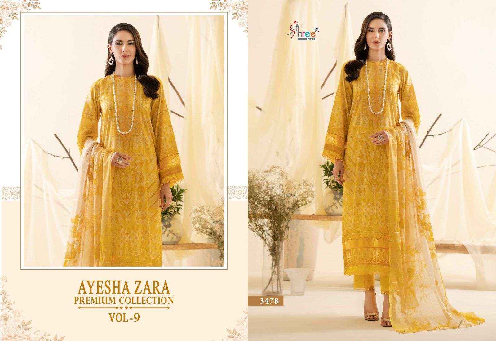 Shree Fabs Ayesha Zara Premium Collection Vol 9 Cotton Dress Material 6 pcs Catalogue