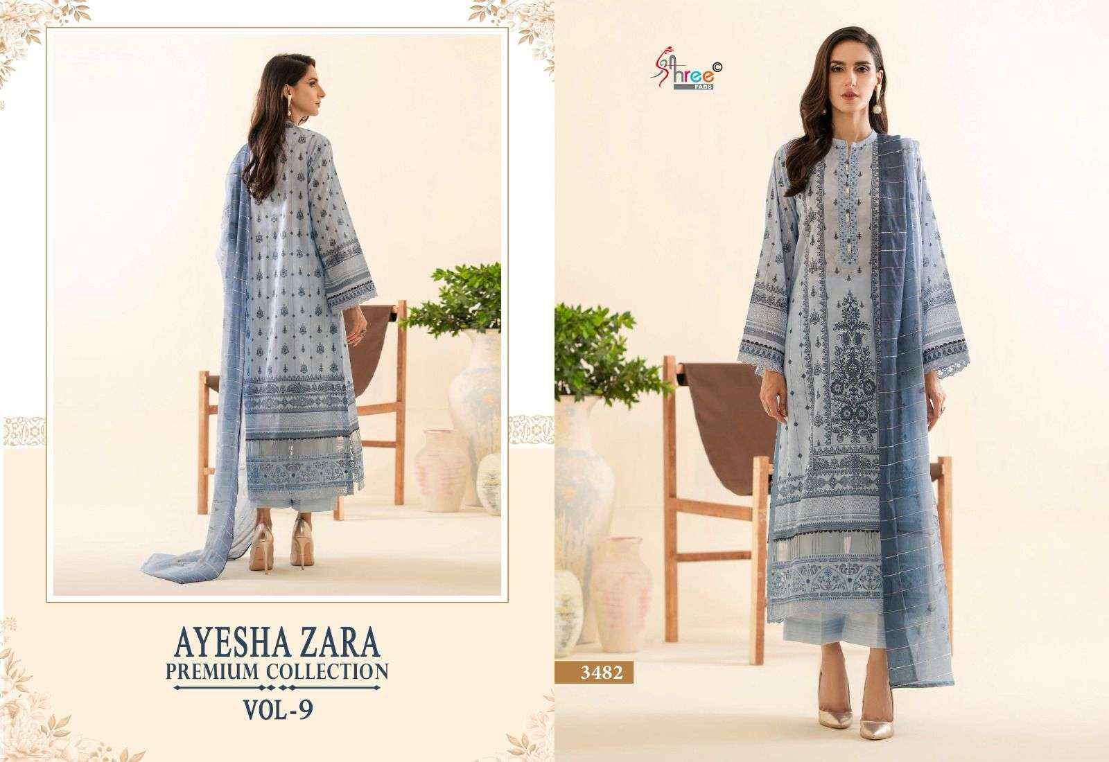 Shree Fabs Ayesha Zara Premium Collection Vol 9 Cotton Dress Material 6 pcs Catalogue