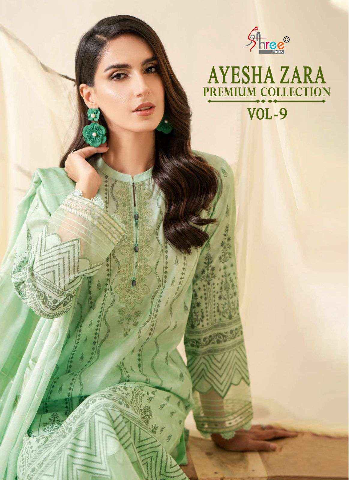 Shree Fabs Ayesha Zara Premium Collection Vol 9 Cotton Dress Material 6 pcs Catalogue