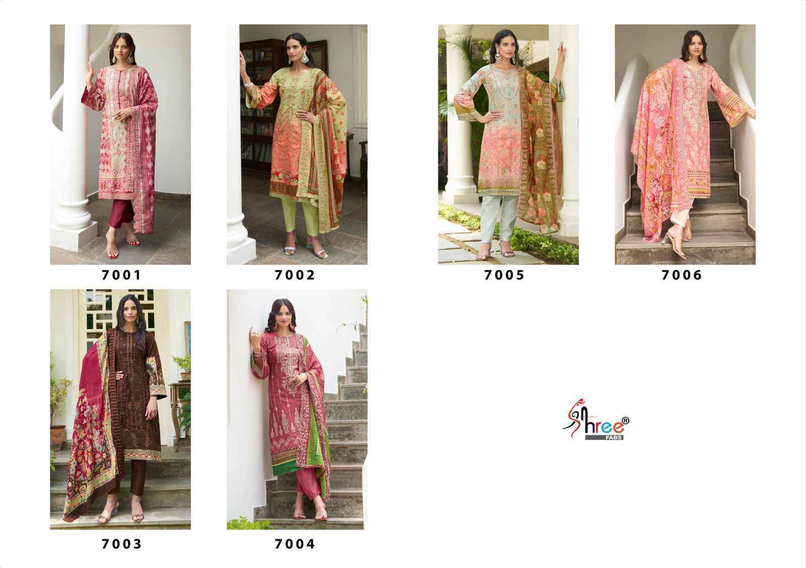 Shree Fabs Bin Saeed Lawn Collection Vol 7 Readymade Lawn Cotton Dress 6 pcs Catalogue