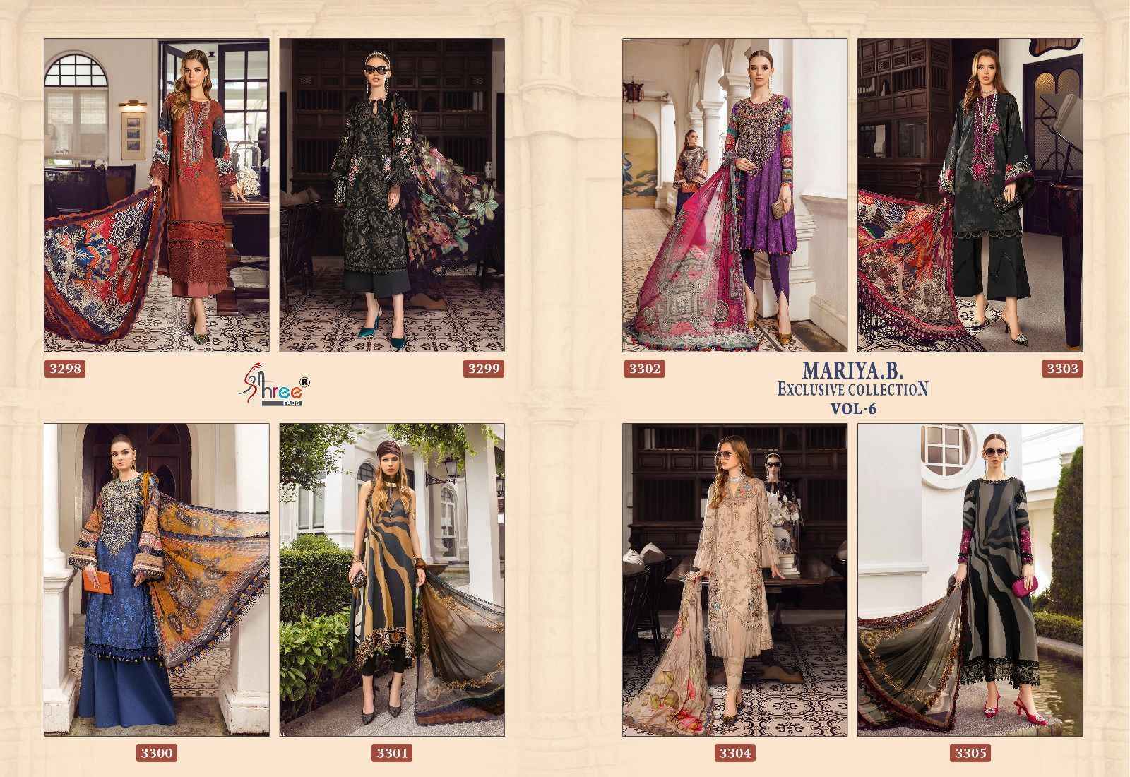 Shree Fabs Mariya B Vol 6 Rayon Cotton Dress Material 8 pcs Catalogue