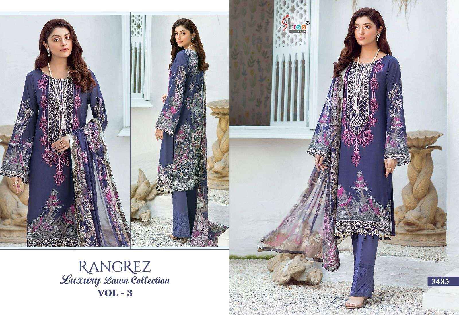 Shree Fabs Rangrez Luxcury Lawn Collection Vol 3 Cotton Dress Material 4 pcs Catalogue