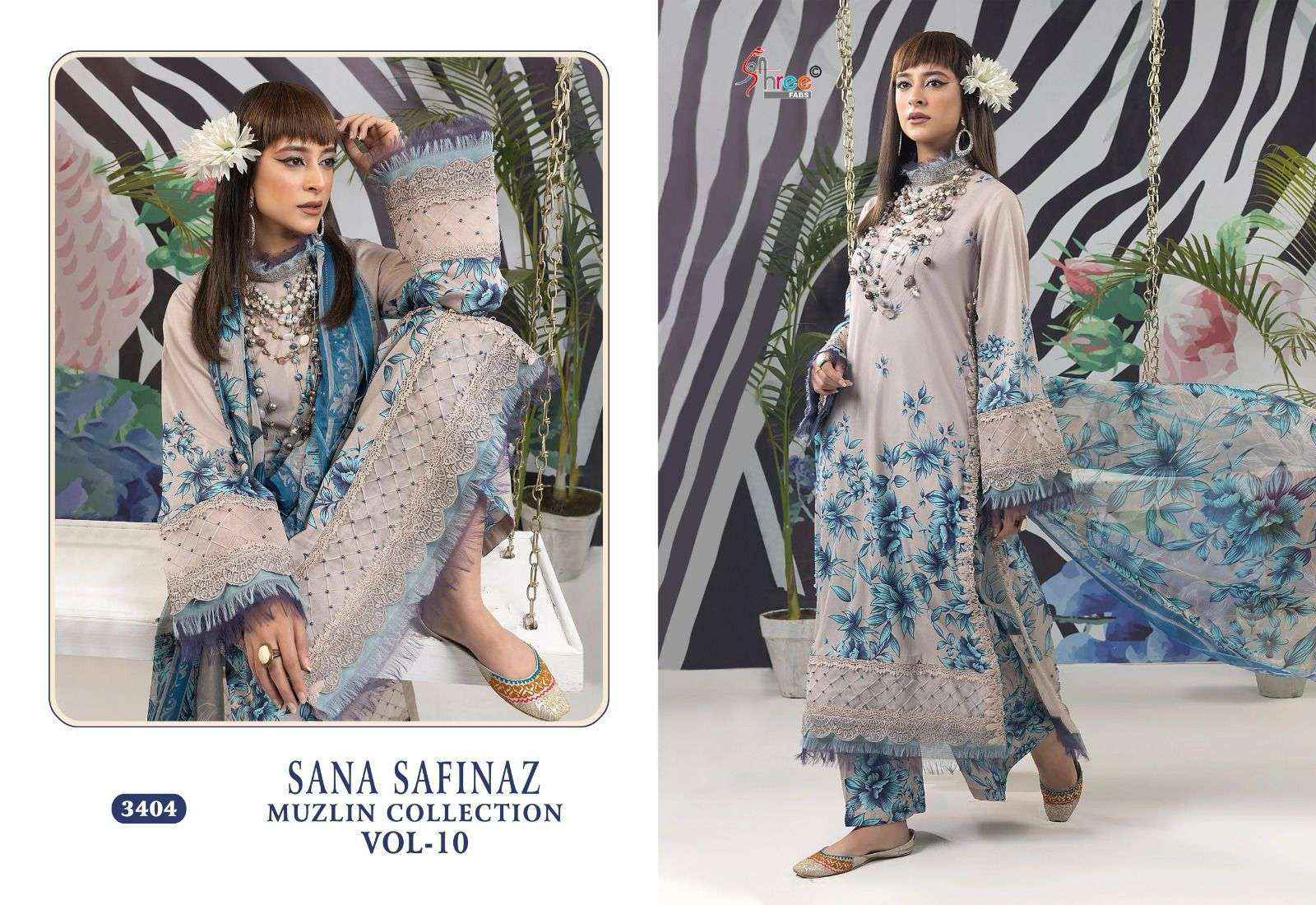 Shree Fabs Sana Safinaz Muzlin Collection Vol 10 Cotton Dress Material 3 pcs Catalogue