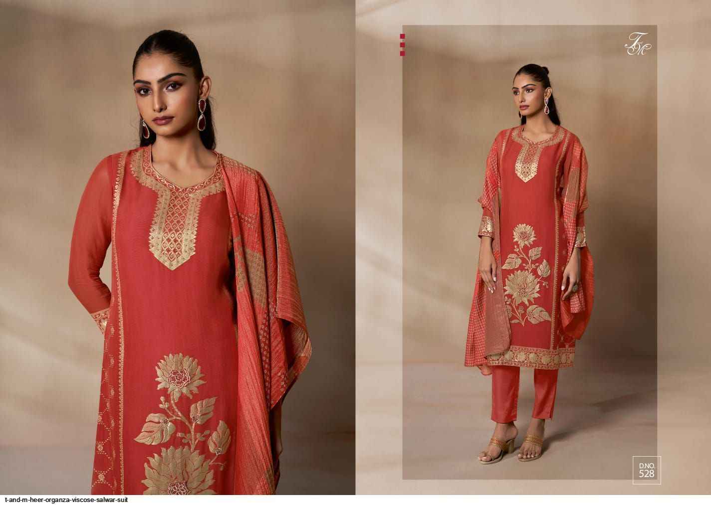 T and M Heer Viscose Dress Material 4 pcs Catalogue