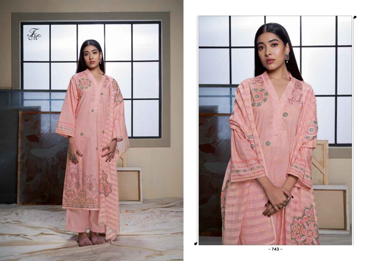 T & M Global Citizen Moscos Cotton Dress Material (6 Pc Catalog)