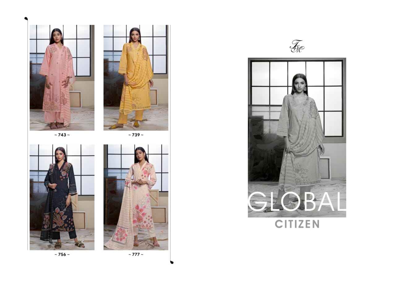 T & M Global Citizen Moscos Cotton Dress Material (6 Pc Catalog)