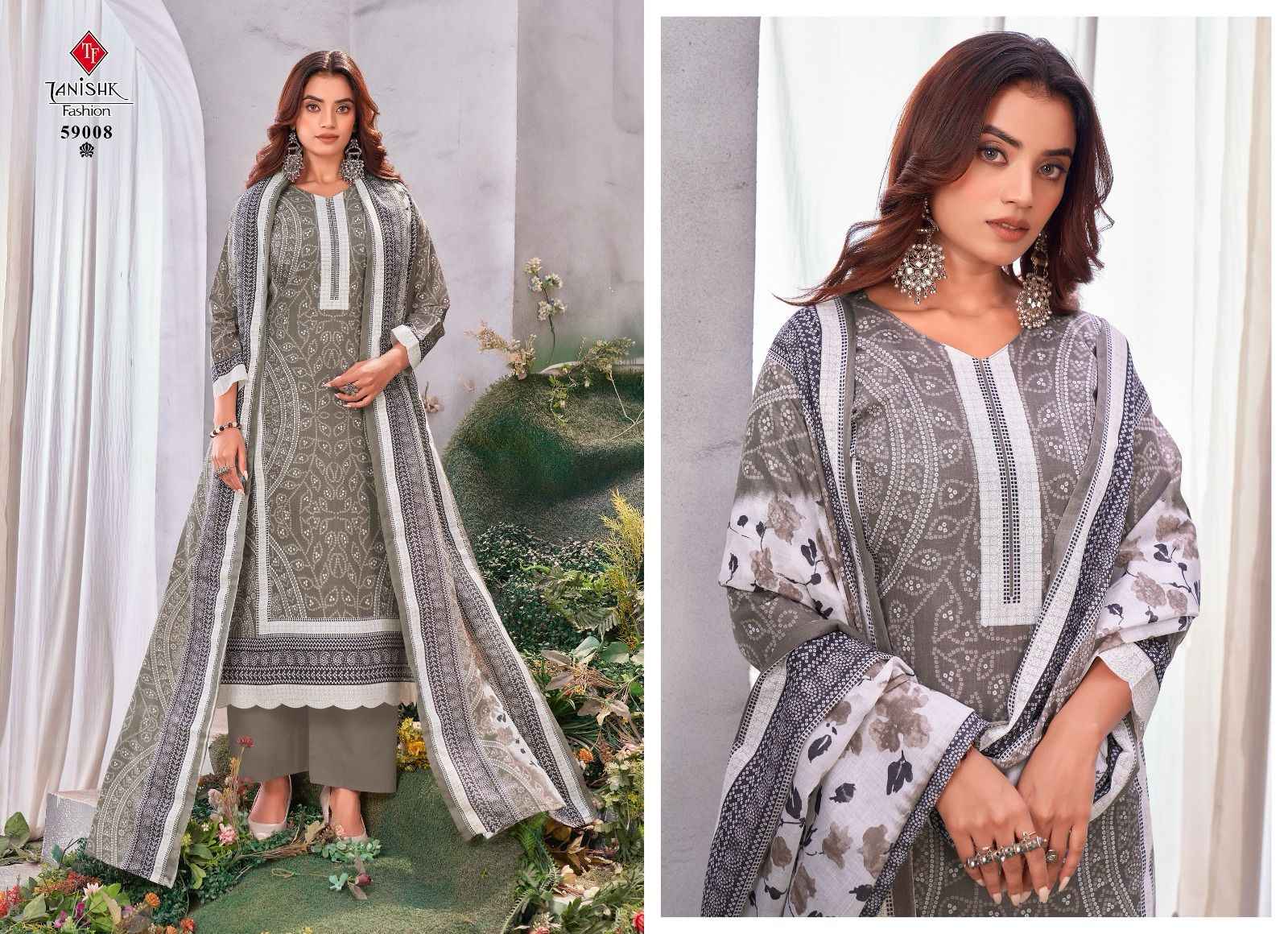 Tanishk Fashion Gazal Pure Lawn Cotton Dress Material (8 Pc Catalog)