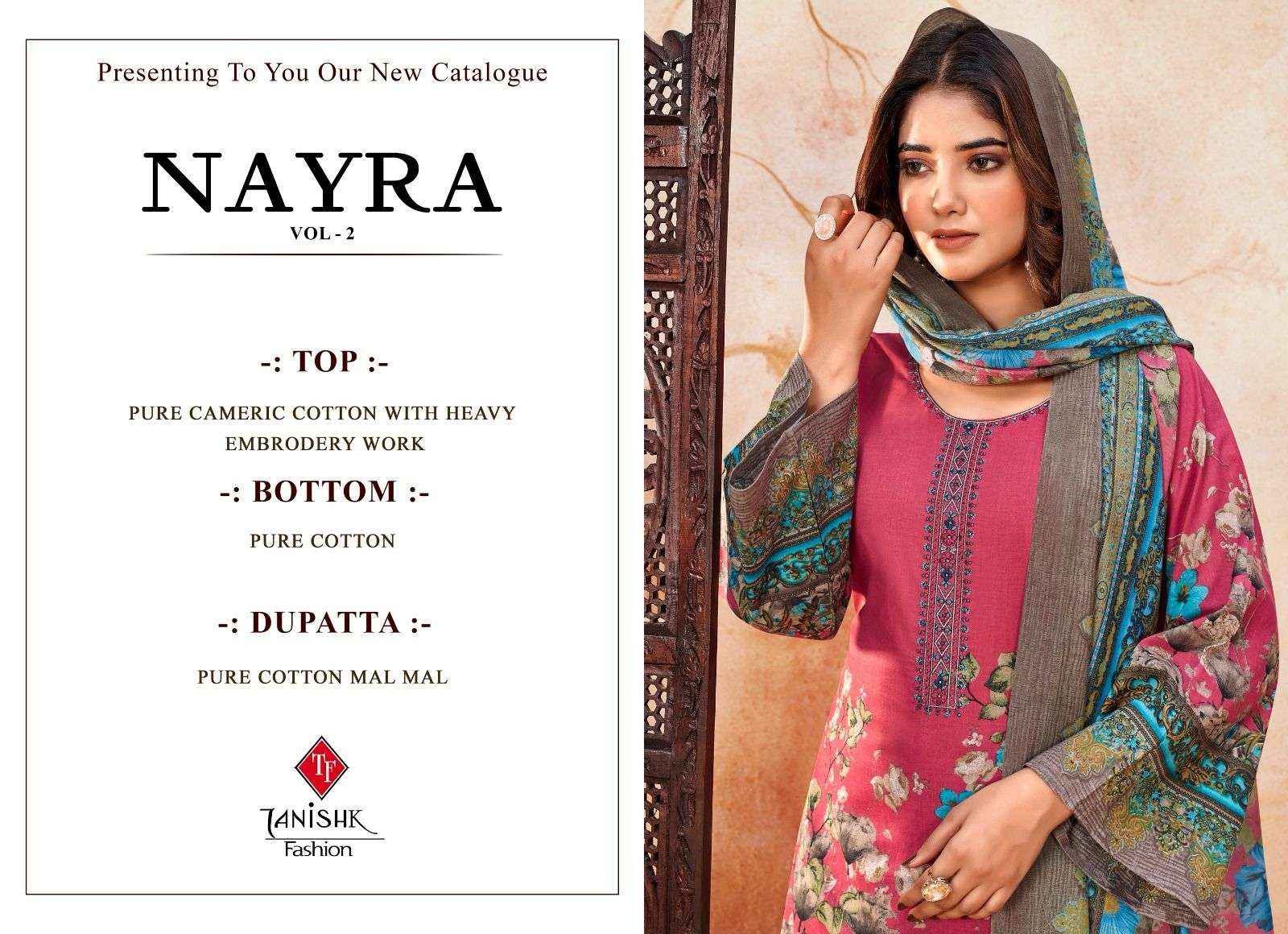 Tanishk Fashion Nayra Vol 2 Cotton Dress Material 8 pcs Catalogue