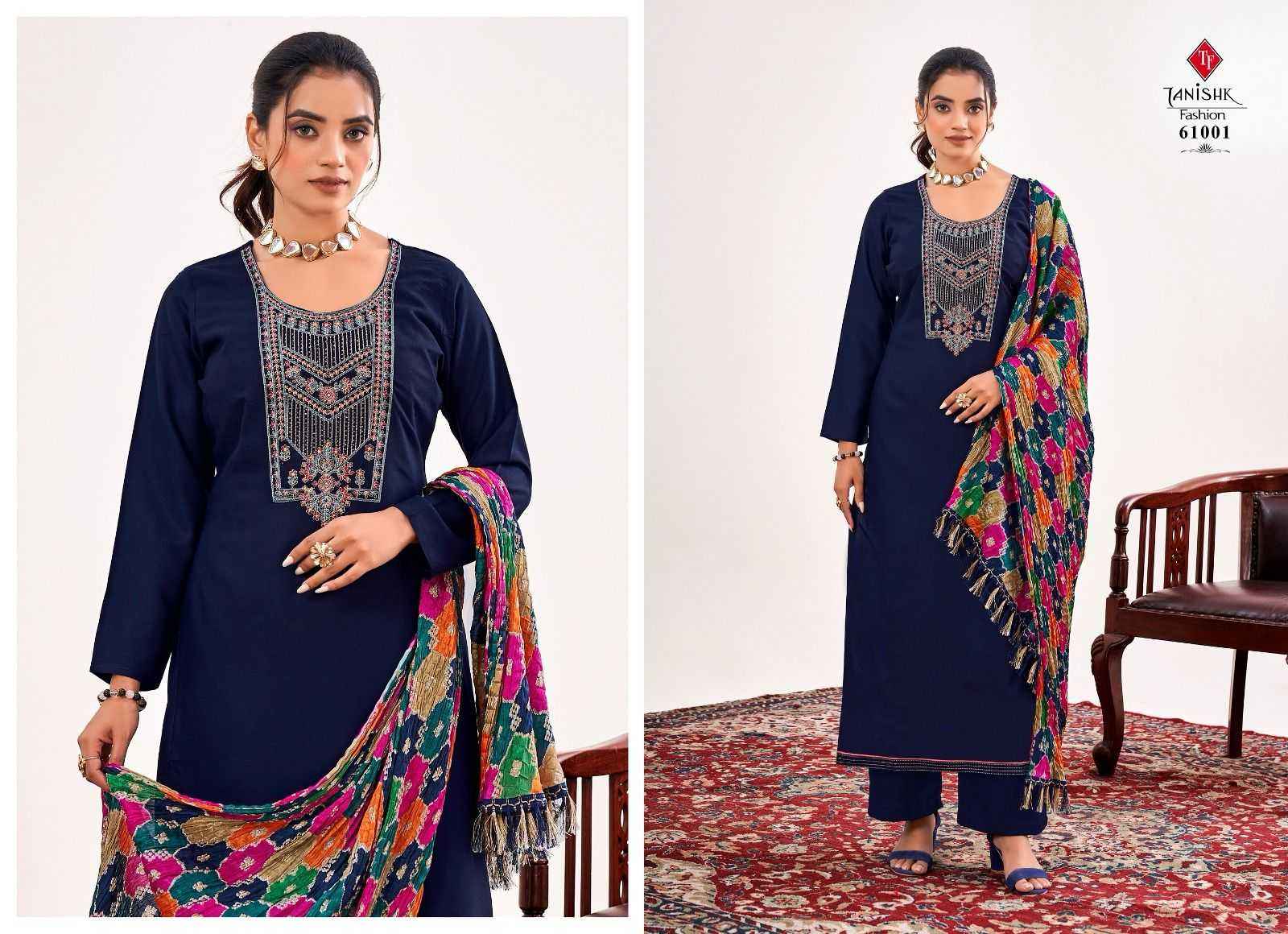 Tanishk Fashion Nihar Pure Rayon Dress Material (8 Pc Catalog)