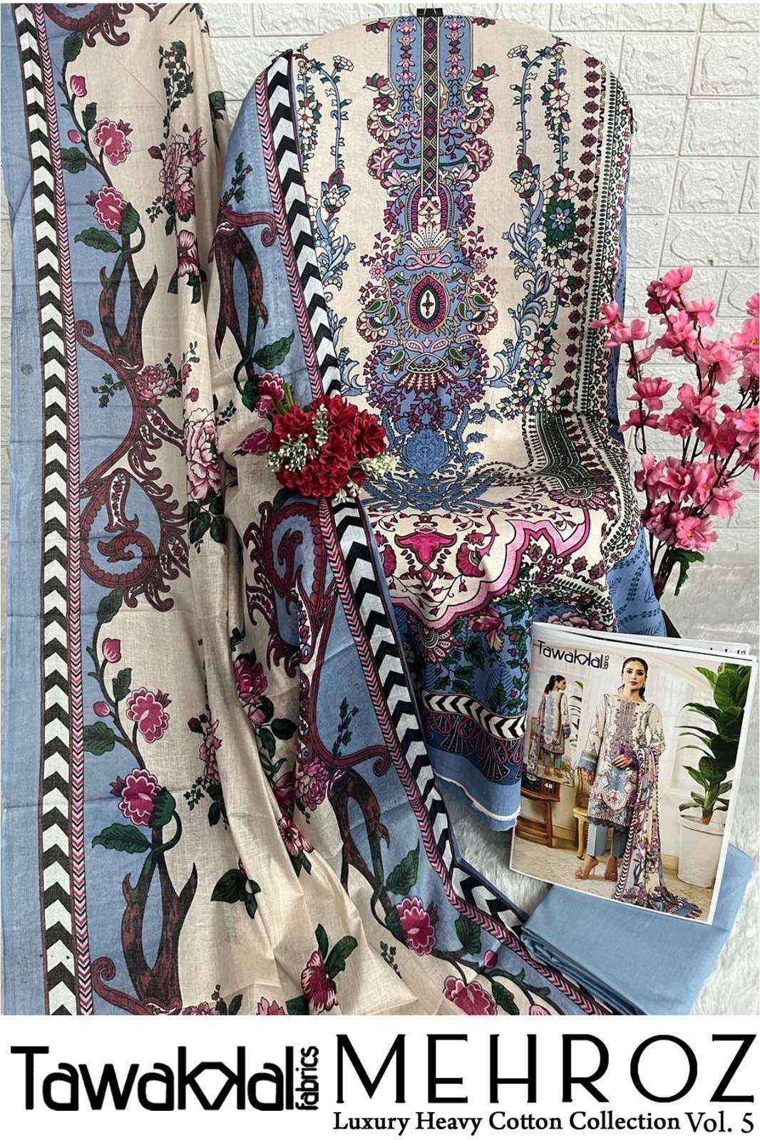 Tawakkal Mehroz Vol 5 Cotton Dress Material 10 pcs Catalogue