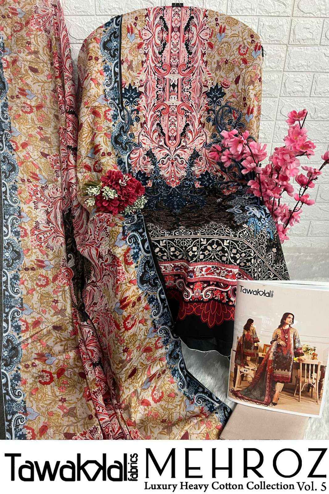 Tawakkal Mehroz Vol 5 Cotton Dress Material 10 pcs Catalogue