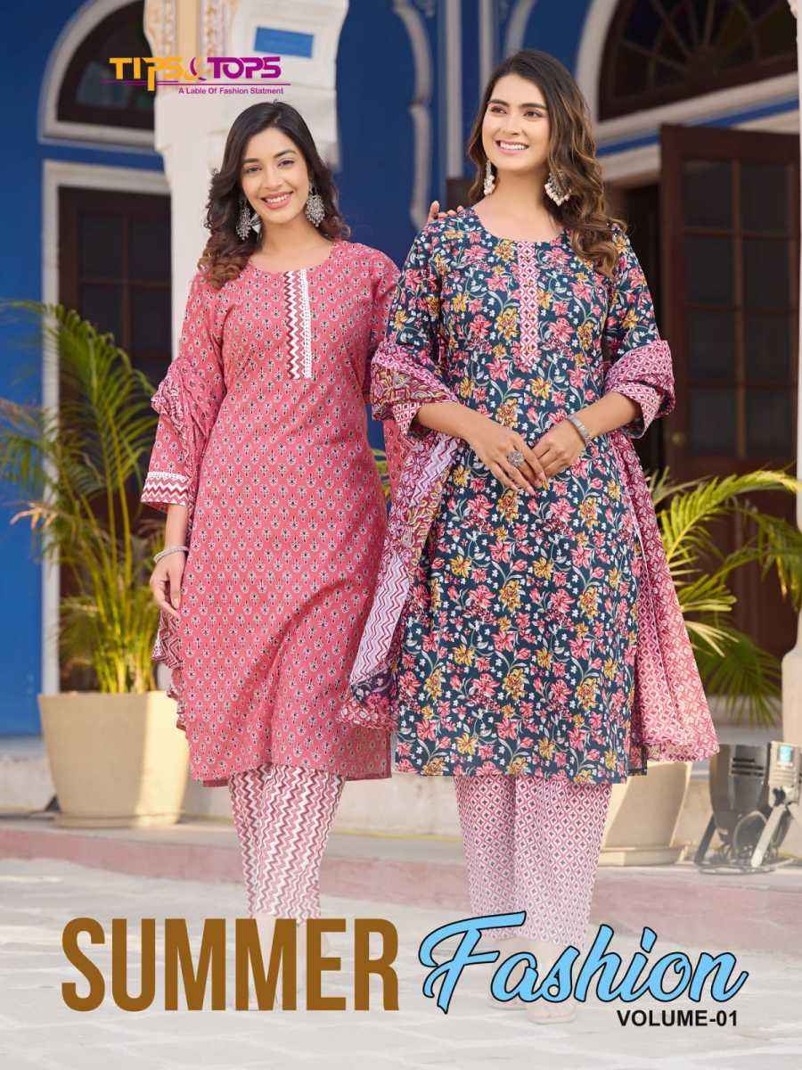 Tips & Tops Summer Fashion Vol 1 Readymade Cotton Dress 6 pcs Catalogue