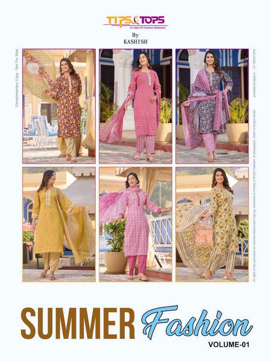 Tips & Tops Summer Fashion Vol 1 Readymade Cotton Dress 6 pcs Catalogue