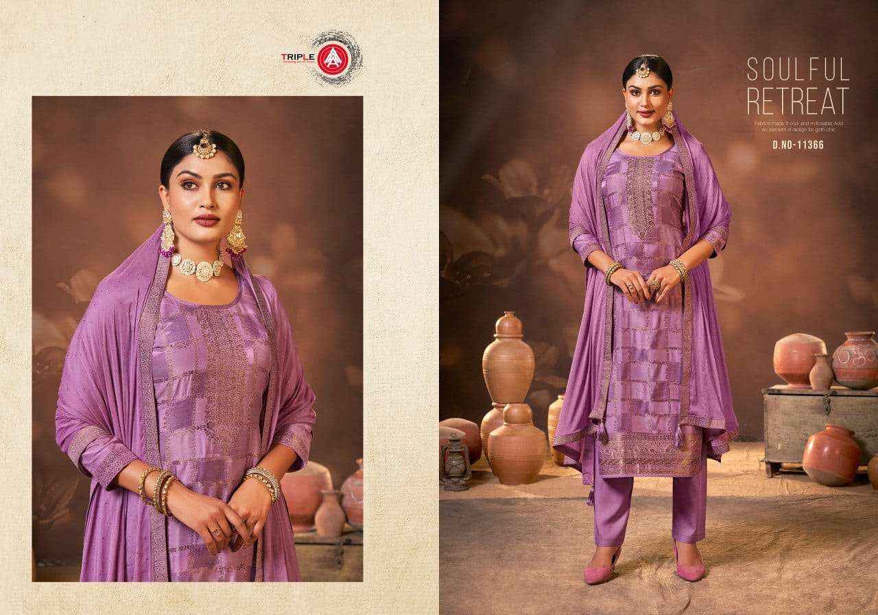 Triple A Payal Vol 3 Muslin Dress Material 6 pcs Catalogue