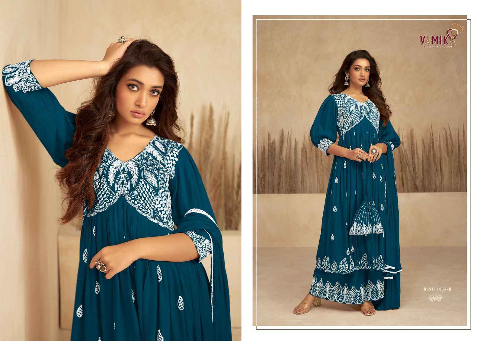 Vamika Lakhnavi Vol 7 Gold Readymade Reyon Dress 5 pcs Catalogue