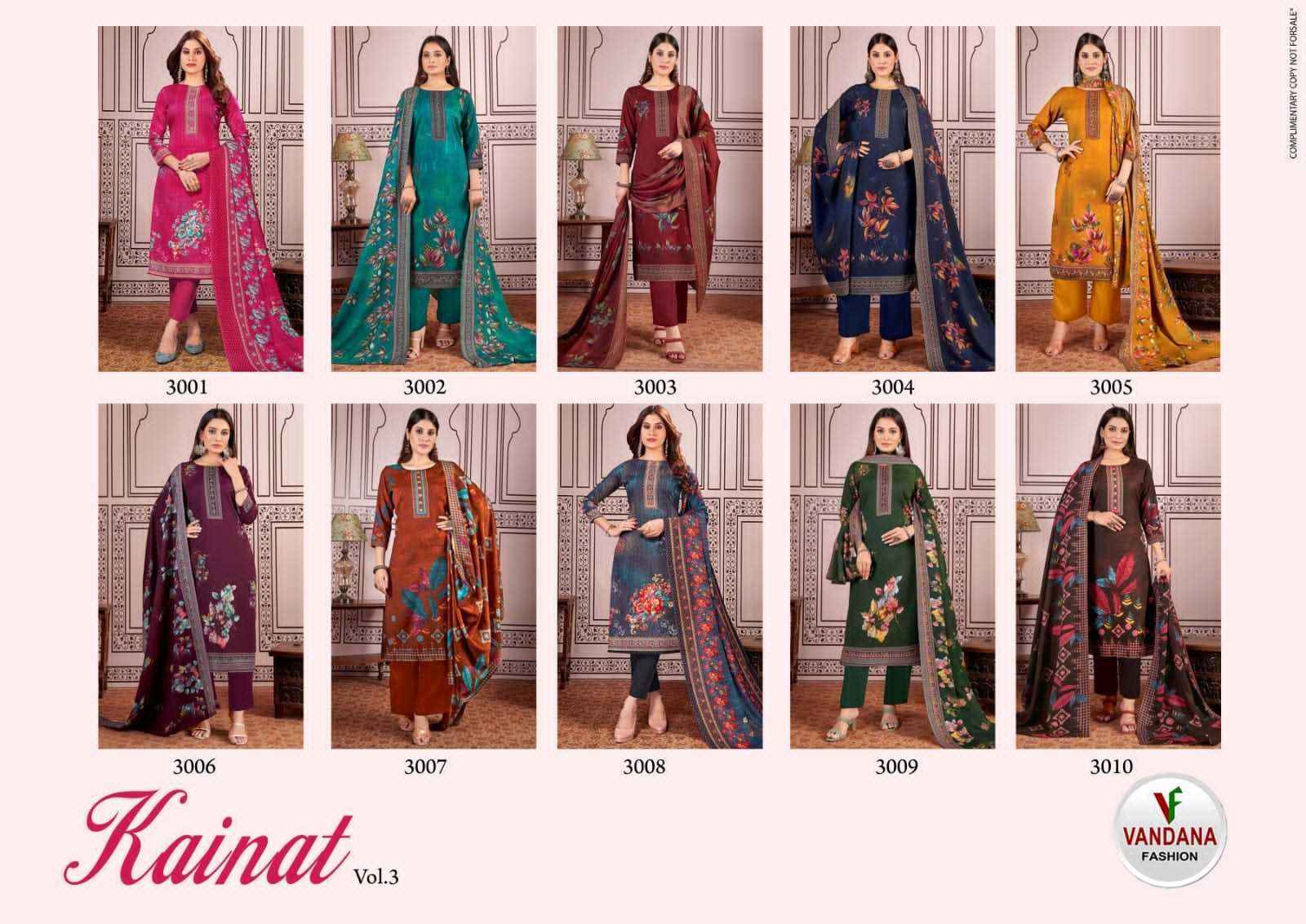 Vandana Fashion Kainat Cotton Dress Material 10 pcs Catalogue